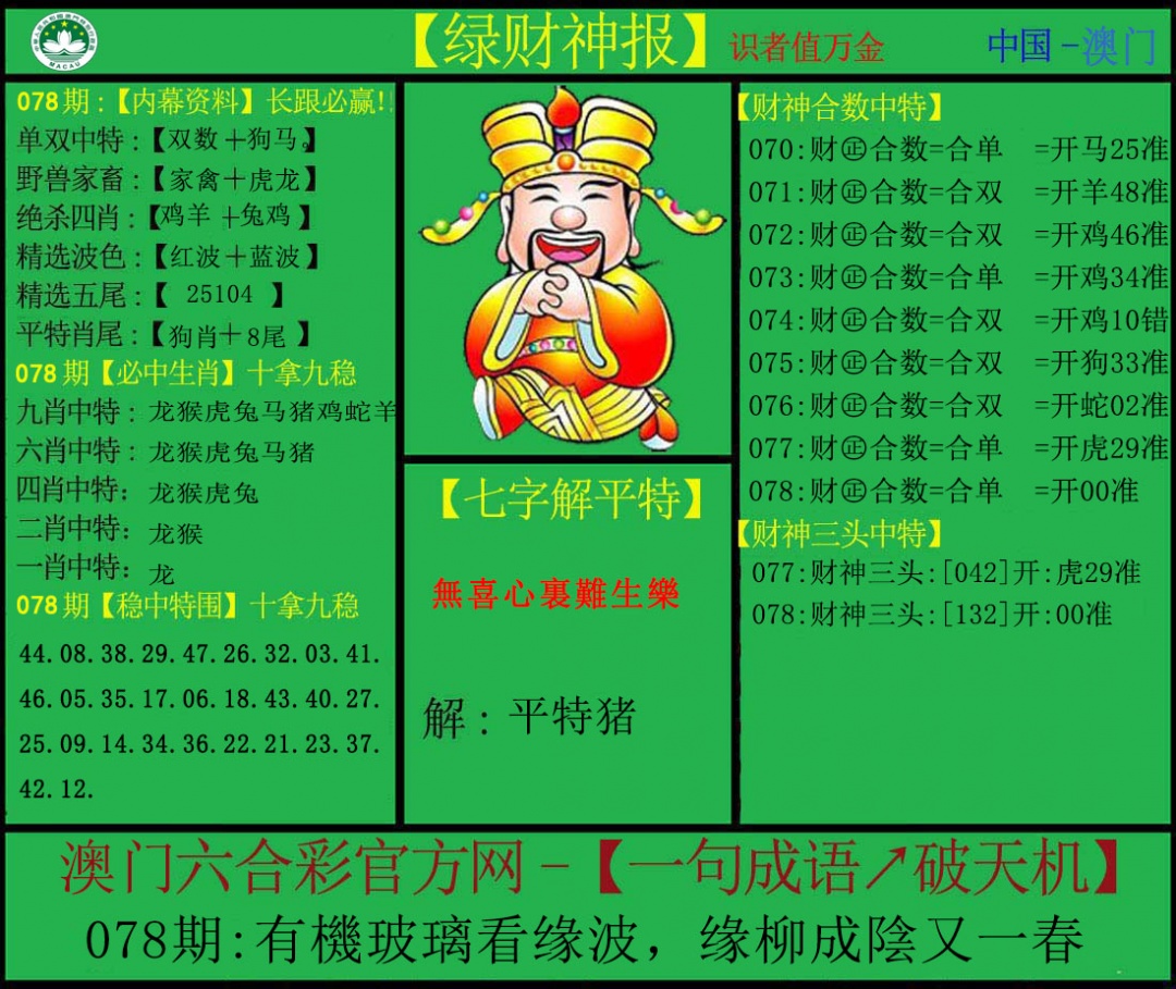 078期绿财神[图]